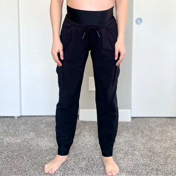 Athleta Sutton Joggers - Black Gorpcore Athleisure Hiking Travel Pants - Size 8 - Picture 2 of 16